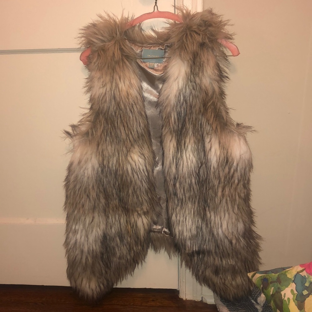 Faux fur vest
